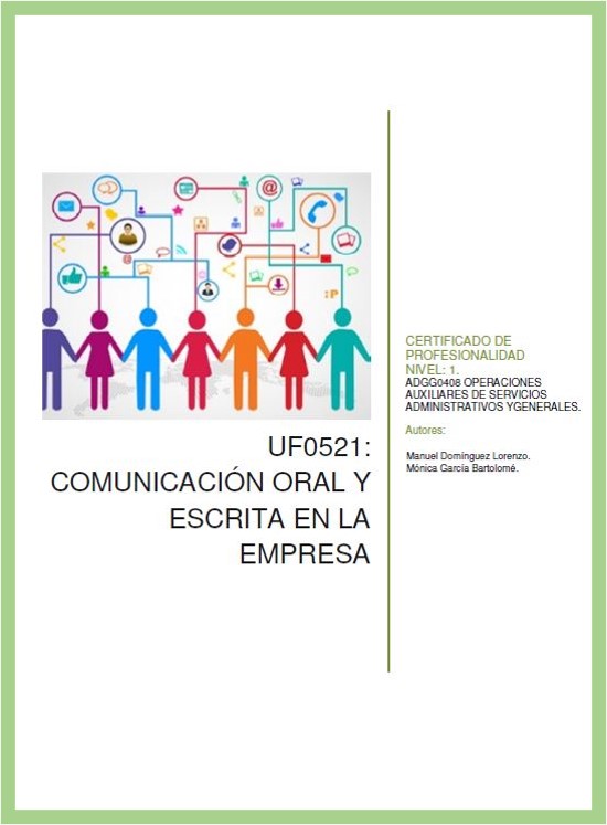 UF0521: Comunicación oral y escrita en la empresa